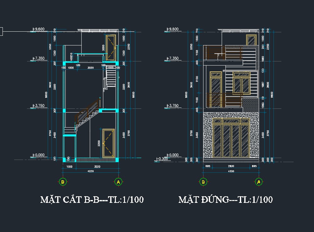 Mẫu nhà phố 2 tầng đẹp