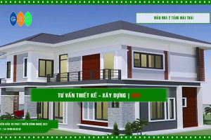 Mẫu nhà 2 tầng mái thái đẹp