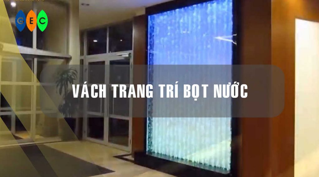 Thi công vách trang trí bọt nước